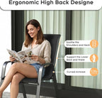 Patio Dining Chairs Set of 4 Outdoor Stackable Dining Chairs - Image 8