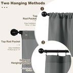 Outdoor Curtains for Patio Waterproof Rod Pocket 4 Pcs 54x95 Inch Grey | - Image 3