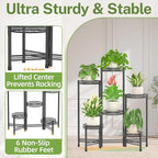 iDavosic.ly Plant Stand Indoor Outdoor, 6 Tier Iron Corner Shelf, Folding Multi - Image 5