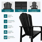 THOEOE Stackable Adirondack Chair, Plastic Outdoor Fire Pit Chairs | - Image 6