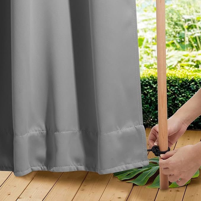 NICETOWN 2 PCs Waterproof Outdoor Curtains by NICETOWN