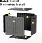 35 Gallon Outdoor Deck Box Lockable Waterproof Storage Black | Heavy-duty resin - Image 7