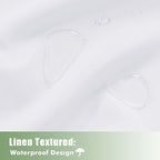 HolidayIdeas Outdoor Curtains for Patio Waterproof 6 Pcs 54x95 Inch White | - Image 2
