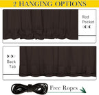 NICETOWN 2 Panels Outdoor Curtains Waterproof Extra Long W52xL108 Brown | - Image 4