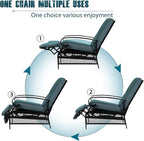 SUNCROWN Outdoor Recliner Chair Patio Adjustable Recliner Chair and Side Bistro - Image 5