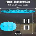 15FT Double-Sided Patio Umbrella - Image 4