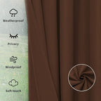 Easy-Going Outdoor Curtains for Patio 1 Panel, 54x96 inch, Weatherproof Privacy - Image 6