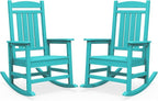 SERWALL Outdoor Rocking Chair Set of 2, Patio Rocking Chair, Aruba | HDPE by SERWALL