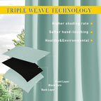 NICETOWN 2 Panels Thermal Outdoor Curtains Windproof W52xL72 Aqua Blue | - Image 5