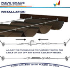 Windscreen4less 4' x 17' Retractable Sun Shade Canopy Cover Sliding Wave Shade - Image 6