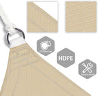 Patio Paradise 9' x 9' x 8'10" Sun Shade Sail Triangle Canopy, Permeable Shade - Image 3