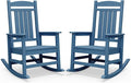 SERWALL Outdoor Rocking Chair Set of 2, Oversized Patio Rocking Chair, Porch by SERWALL