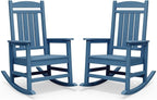 SERWALL Outdoor Rocking Chair Set of 2, Oversized Patio Rocking Chair, Porch by SERWALL
