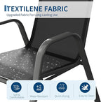Patio Chairs Set of 4, Stackable Chairs - Image 5