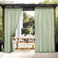 MIULEE Sage Green Waterproof Outdoor Sheer Curtains by MIULEE
