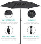 Best Choice Products 7.5ft Heavy-Duty Round Outdoor Market Table Patio Umbrella - Image 5