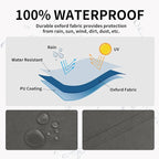 Easy-Going 100% Waterproof Outdoor Curtains 54x84 inch, Dark Grey | Windproof - Image 2