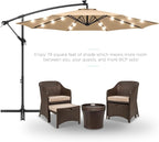 Best Choice Products 10ft Solar LED Offset Cantilever Hanging Market Patio - Image 2