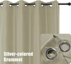 BONZER Wide Outdoor Curtains for Patio Water Resistant | Heavy Light Filtering - Image 2