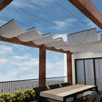 Windscreen4less 3' x 39' Retractable Sun Shade Canopy Cover Sliding Wave Shade by Windscreen4less