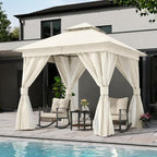 8'x8' Outdoor Gazebo, Heavy Duty Metal Frame Patio Canopy - Image 3