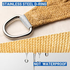 Sun Shade Sail 10' x 13' Sand Rectangle UV Block Shade Cover | Outdoor sun - Image 6