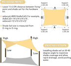 Shade&Beyond 4'x16' Sun Shade Sail Canopy Rectangle, UV Block Breathable Curved - Image 6