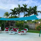 Quictent Sun Shade Sail for Patio w/Hardware Kit 185GSM 20x20ft Turquoise | - Image 8