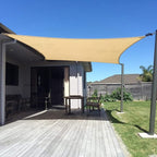 SUNNY GUARD Custom Size 4'x10' Sand Sun Shade Sail Rectangle UV Block Shade by SUNNYGUARD