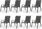 Patio Dining Chairs Set of 8, Stackable Dining Chairs High Back, Breathable by VonzoyHome