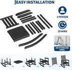 HDPE Rocking Chair Outdoor Set of 2 - Image 6