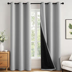 MIULEE Light Grey 96 Inch 100% Blackout Curtains by MIULEE