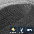 SUNNY GUARD 8' x 8' Rectangle Shade Sail 95% UV Block Outdoor Canopy | Sun - Image 4