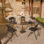 Bonnlo 2-Pack Black Plastic Folding Chairs, Portable Seat - Image 8