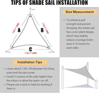 Neween Triangle Sun Shade Sail, Waterproof Blue Color - Image 5