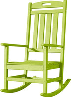 Outdoor Rocking Chair, All-Weather Resistant Poly Lumber Rocker Chair Outdoor by Adiromoti