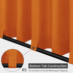 Easy-Going Outdoor Patio Curtains 2 Panels, 110x120 inch, Porch and Pergola - Image 3