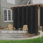 Easy-Going 100% Waterproof Outdoor Curtains 110x96 inch, Gazebo and Pergola 1 - Image 4