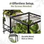 GENTINGBRO Metal Plant Stand Outdoor 63" Tall Plant Shelf - Image 5