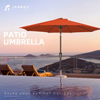 JEAREY 9FT Outdoor Patio Umbrella, Market Umbrella, Tilt & Crank UV Protection - Image 6