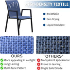 Outdoor Patio Chairs Set of 2, Lightweight Patio Set - Image 3