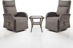 Dual-Adjust Swivel Outdoor Recliner Chair Set of 3 by Belord