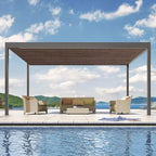 Eden's Decor Straight Flat-Edged Sun Shade Sail Rectangular 6' x 7' Brown - Image 7