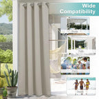 NICETOWN Outdoor Curtain for Patio Waterproof Extra Wide 84 inch, Sun Blocking - Image 6
