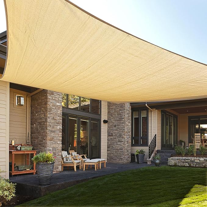 LOVE STORY 10' x 10' Rectangle Sun Shade Sail by LOVESTORY