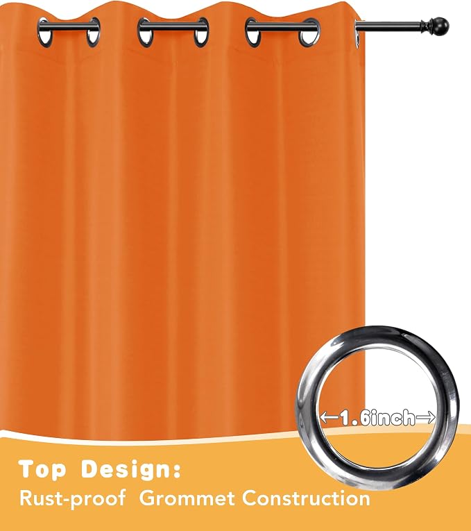Extra Wide Outdoor Curtains for Patio Waterproof 2 Pcs 110x95 Inch | Mecca - Image 4