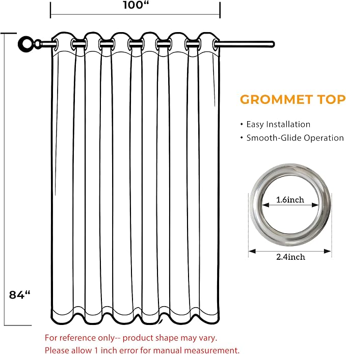 Set of 4 Outdoor Curtains for Patio Waterproof, Breathable Grommet Panels for - Image 8