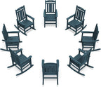 Oversized Outdoor Rocking Chairs Set of 8, 380lbs Heavy-Duty Large Patio Rocker by CIOKEA