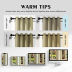 Set of 6 Outdoor Curtains for Patio Waterproof, Breathable Grommet Panels for - Image 5