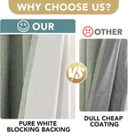 H.VERSAILTEX Linen Blackout Curtains 96 Inches Long 100% Absolutely Blackout - Image 3
